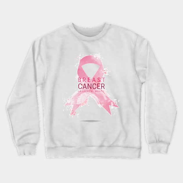 In October We Wear Pink Breast Cancer Awareness Survivor Crewneck Sweatshirt by Goods-by-Jojo